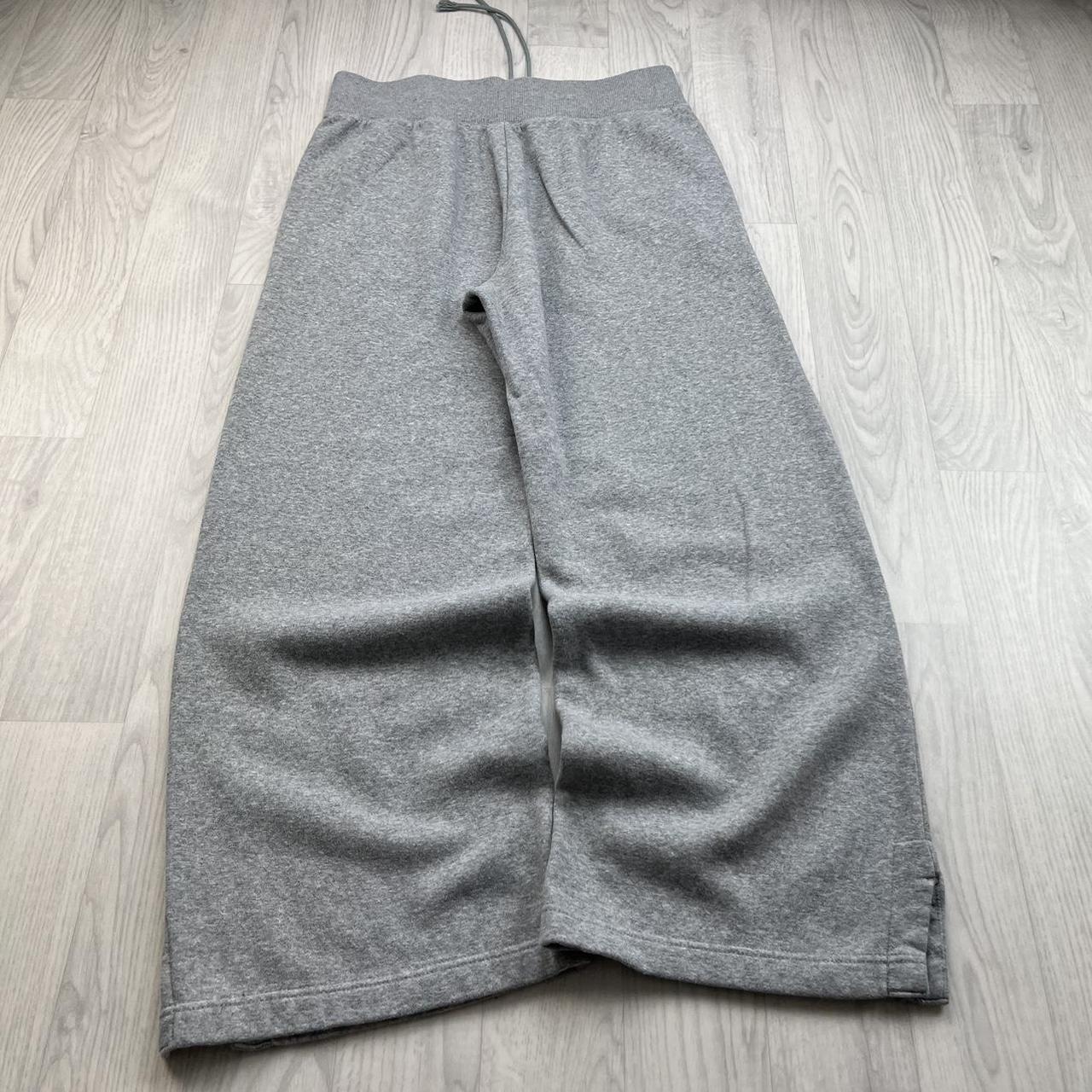NIKE BAGGY WIDE LEG COTTON SPORTY SWEATPANTS GREY