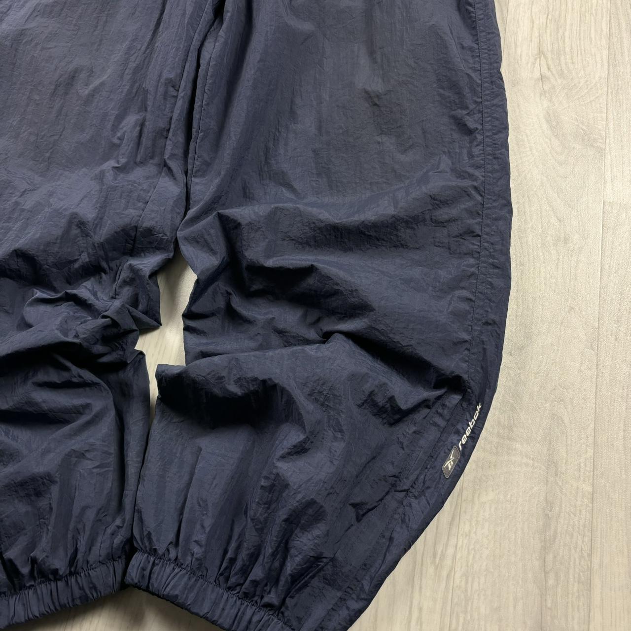 VINTAGE Y2K REEBOK BAGGY TRACKSUIT BOTTOMS NAVY
