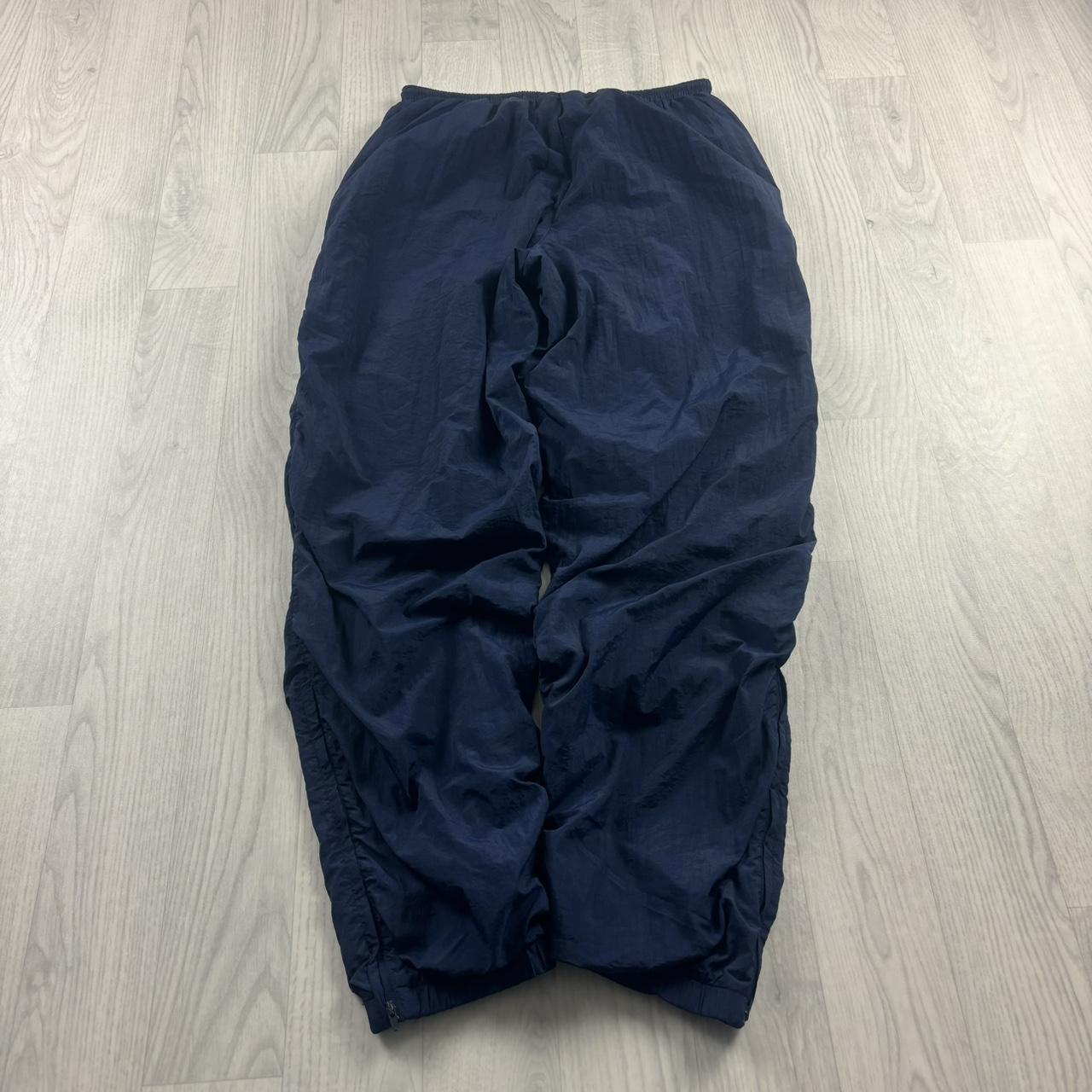VINTAGE 90s NIKE BAGGY SHELL TRACKSUIT BOTTOMS NAVY