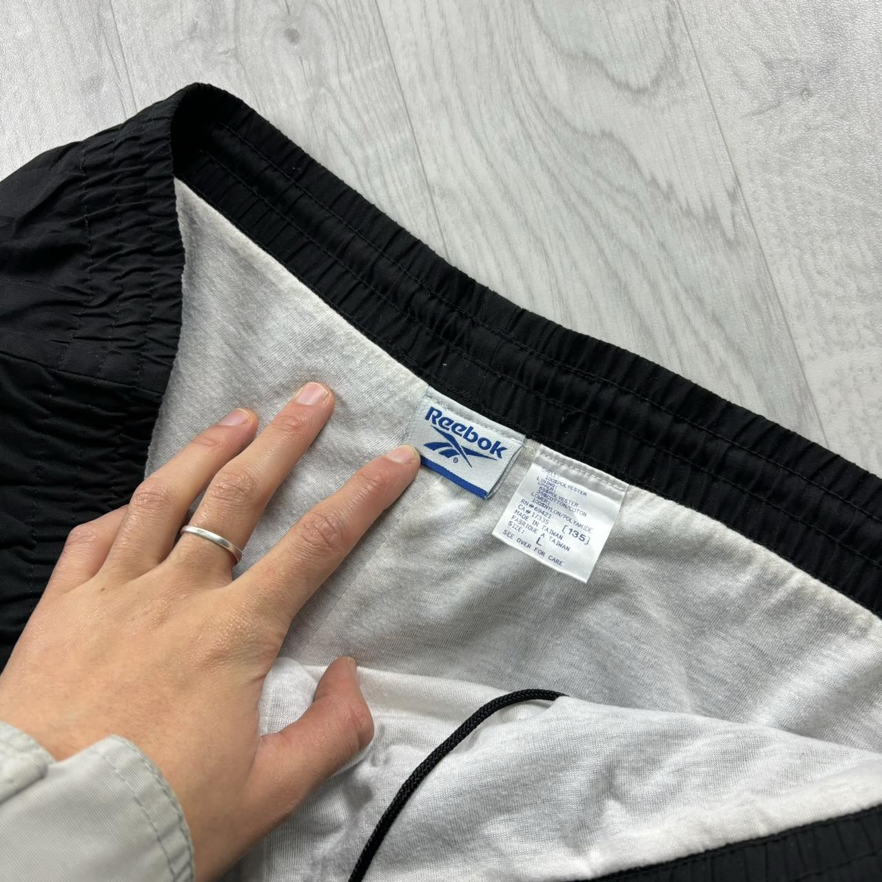 VINTAGE Y2K REEBOK BAGGY TRACKSUIT BOTTOMS BLACK
