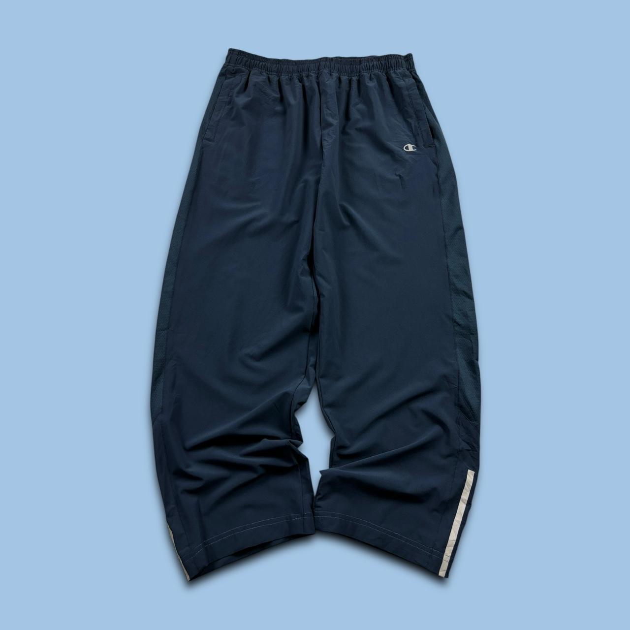 VINTAGE Y2K CHAMPION BAGGY LIGHTWEIGHT TRACKSUIT BOTTOMS NAVY