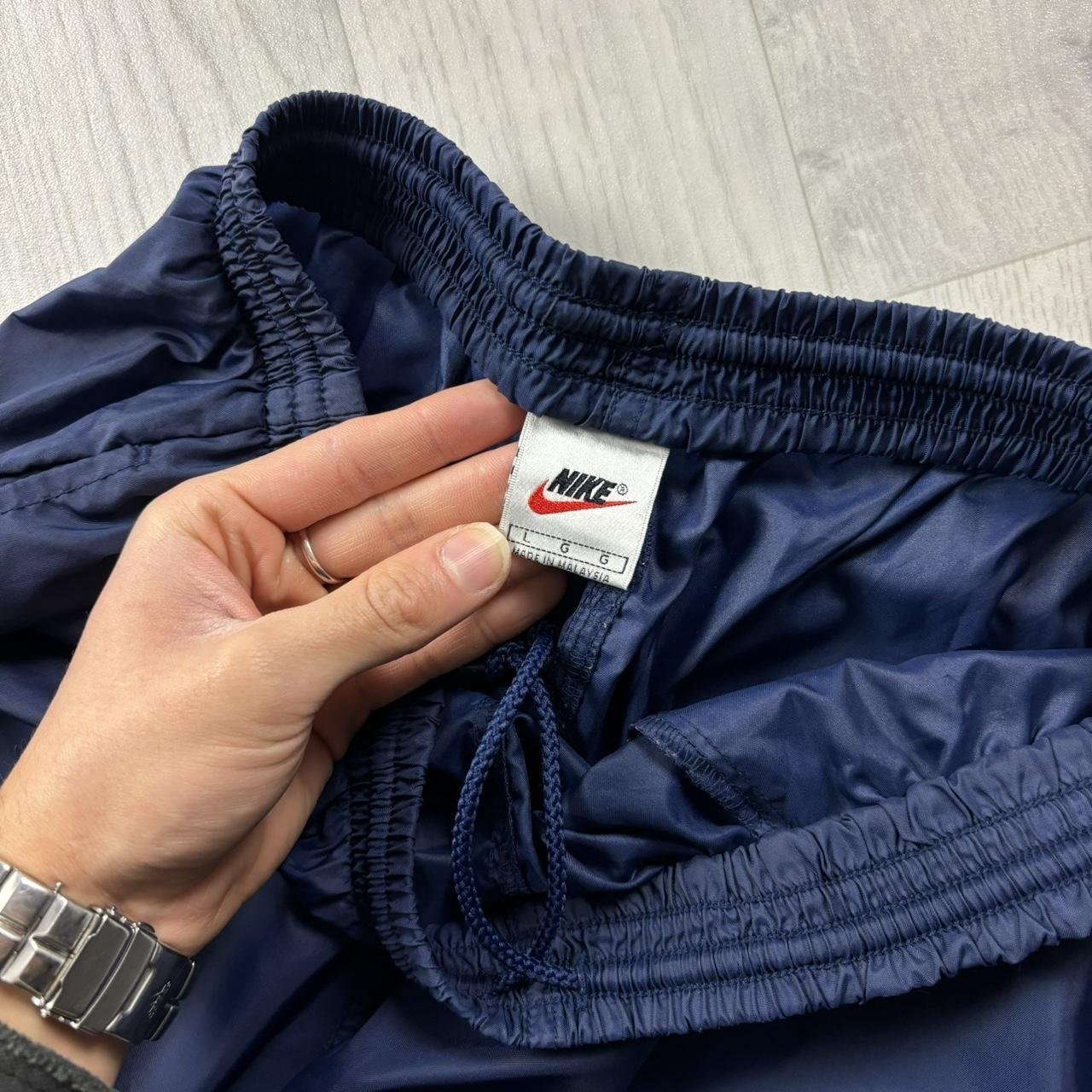 VINTAGE 90s NIKE STRAIGHT LEG TRACKSUIT BOTTOMS NAVY