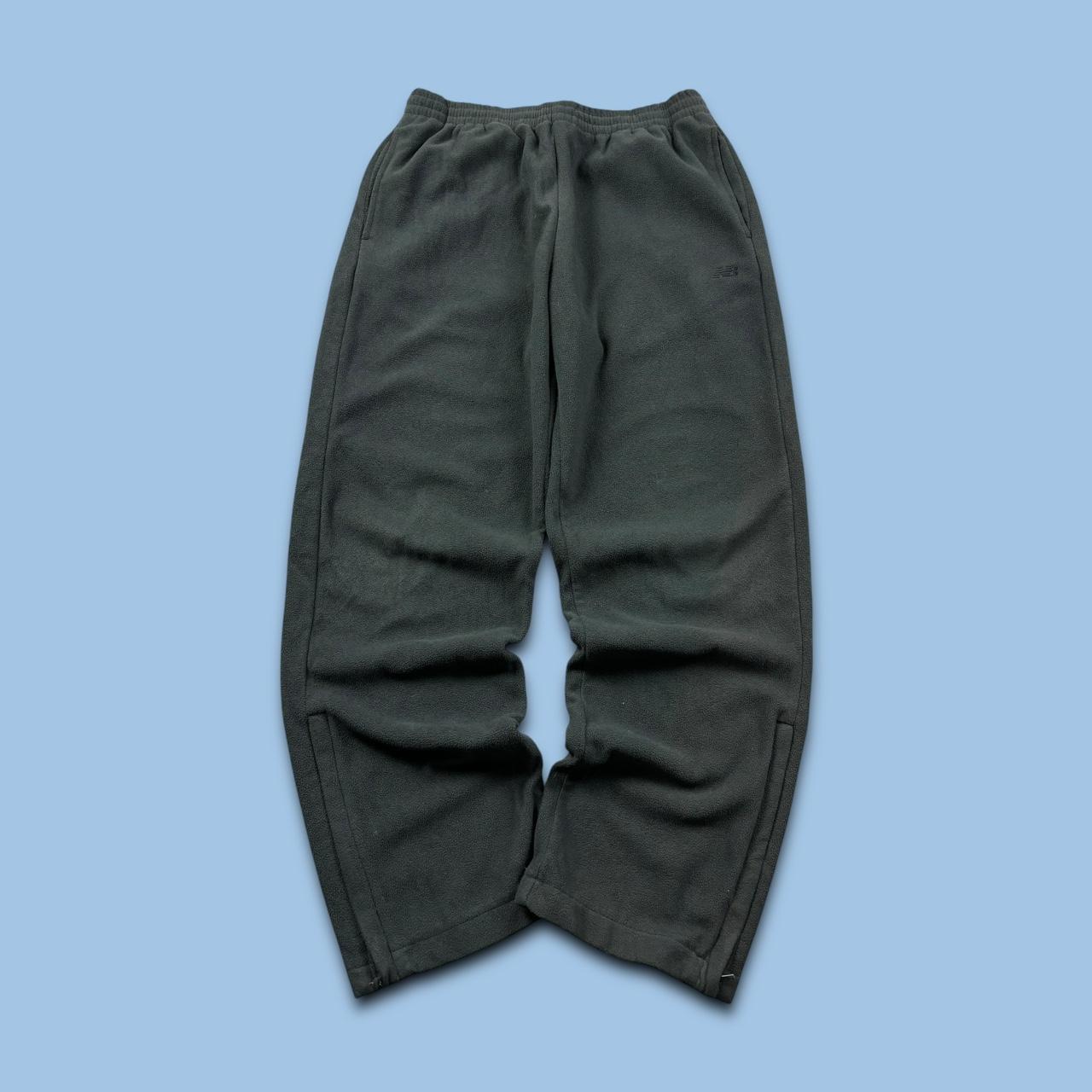 VINTAGE Y2K NEW BALANCE BAGGY FLEECE SWEATPANTS CHARCOAL GREY