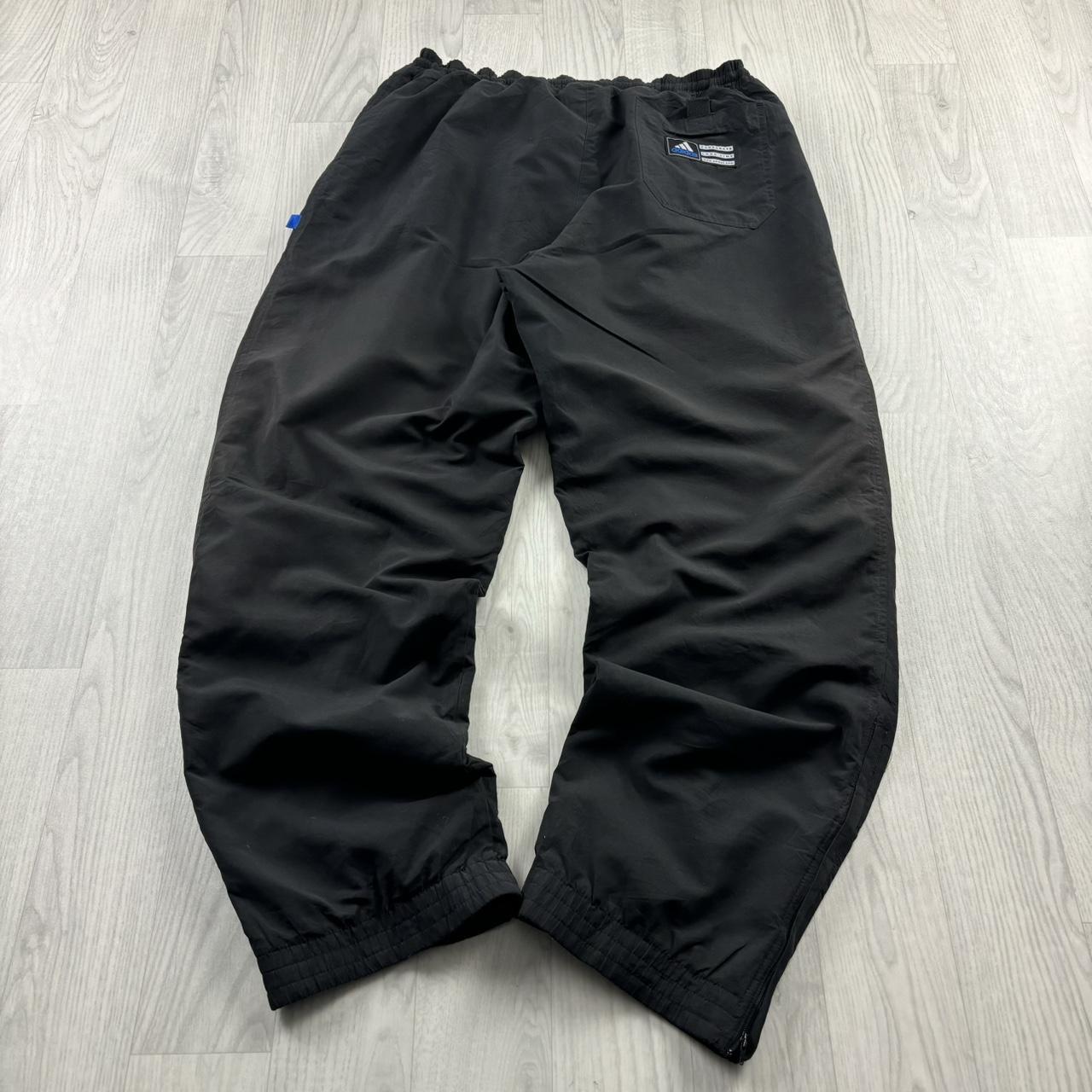VINTAGE 90s ADIDAS BAGGY TRACKSUIT BOTTOMS BLACK