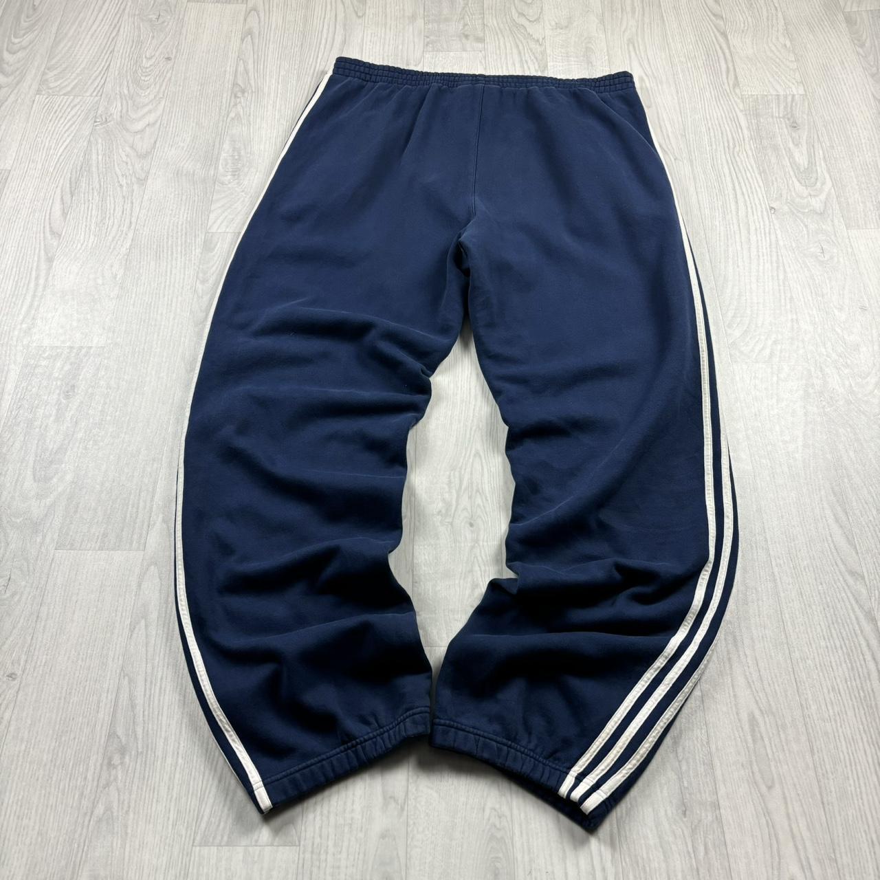 VINTAGE Y2K ADIDAS BAGGY COTTON SWEATPANTS NAVY