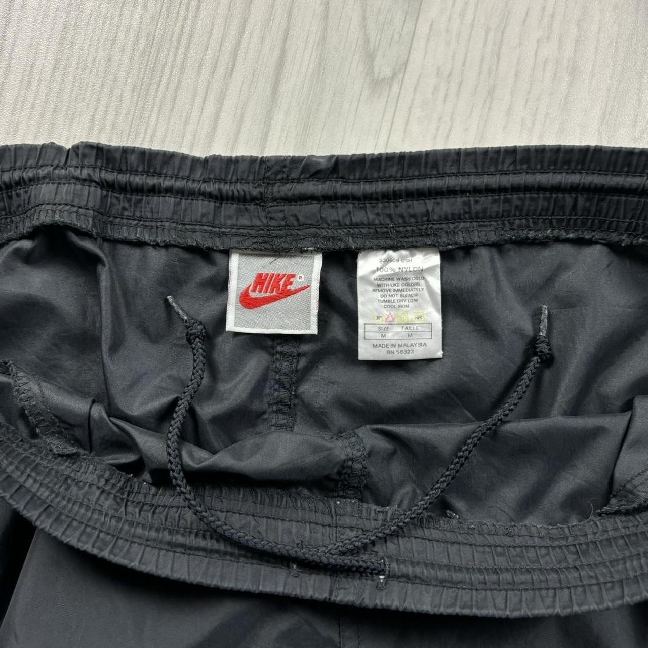 VINTAGE 90s NIKE BAGGY SHELL TRACKSUIT BOTTOMS BLACK