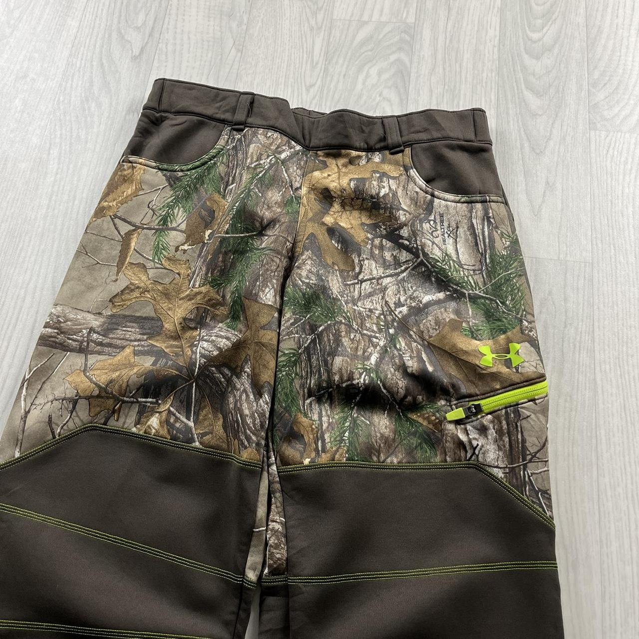 VINTAGE UNDER ARMOUR REALTREE BAGGY LOW RISE CAMO SWEAT PANTS BROWN