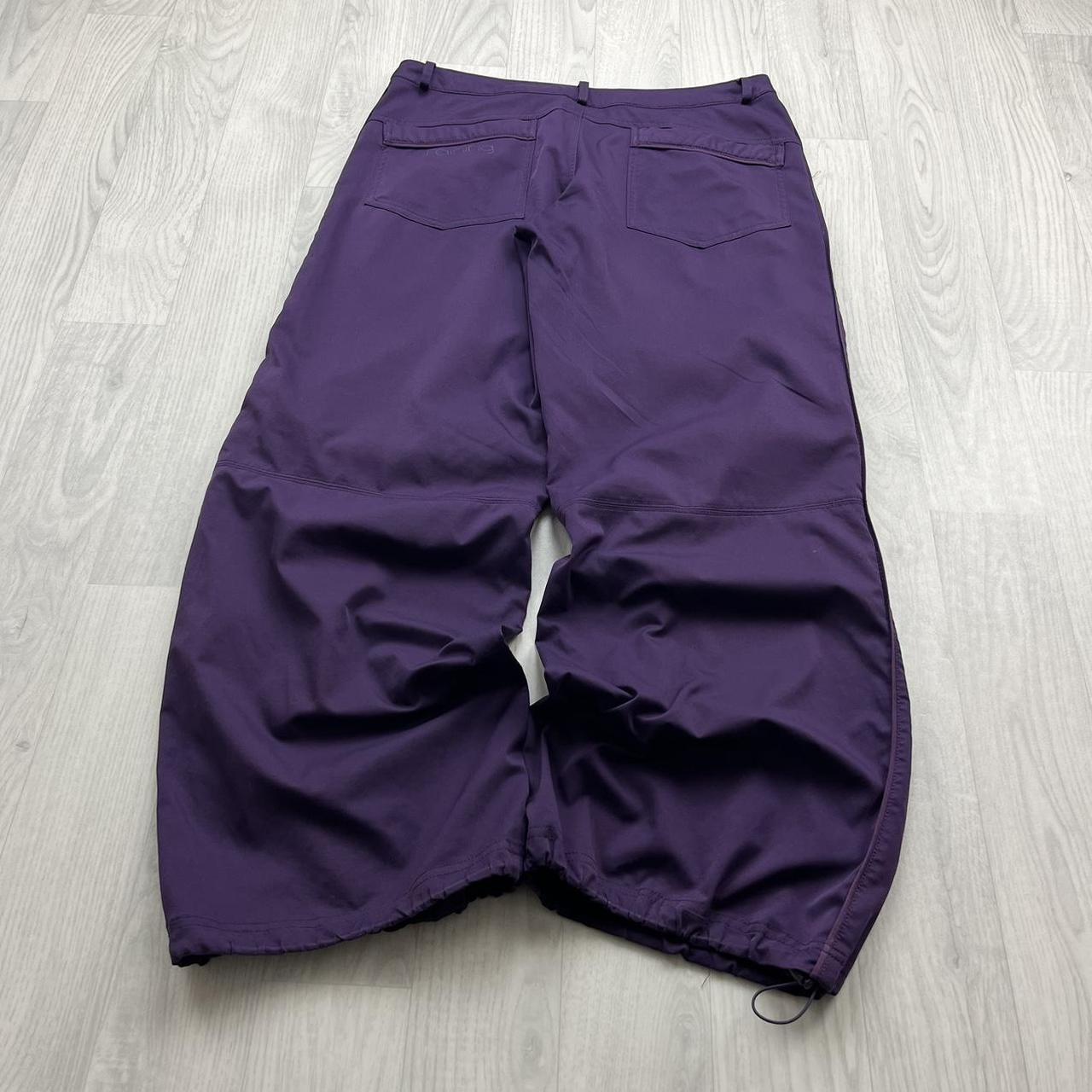 VINTAGE Y2K NIKE BAGGY LOW RISE TECHNICAL TRACKSUIT BOTTOMS PURPLE