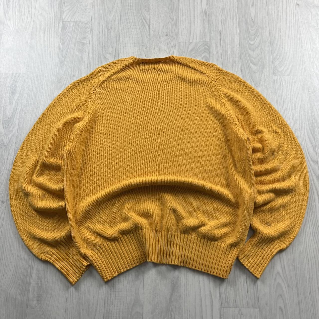 VINTAGE Y2K POLO RALPH LAUREN CHUNKY KNITTED JUMPER YELLOW