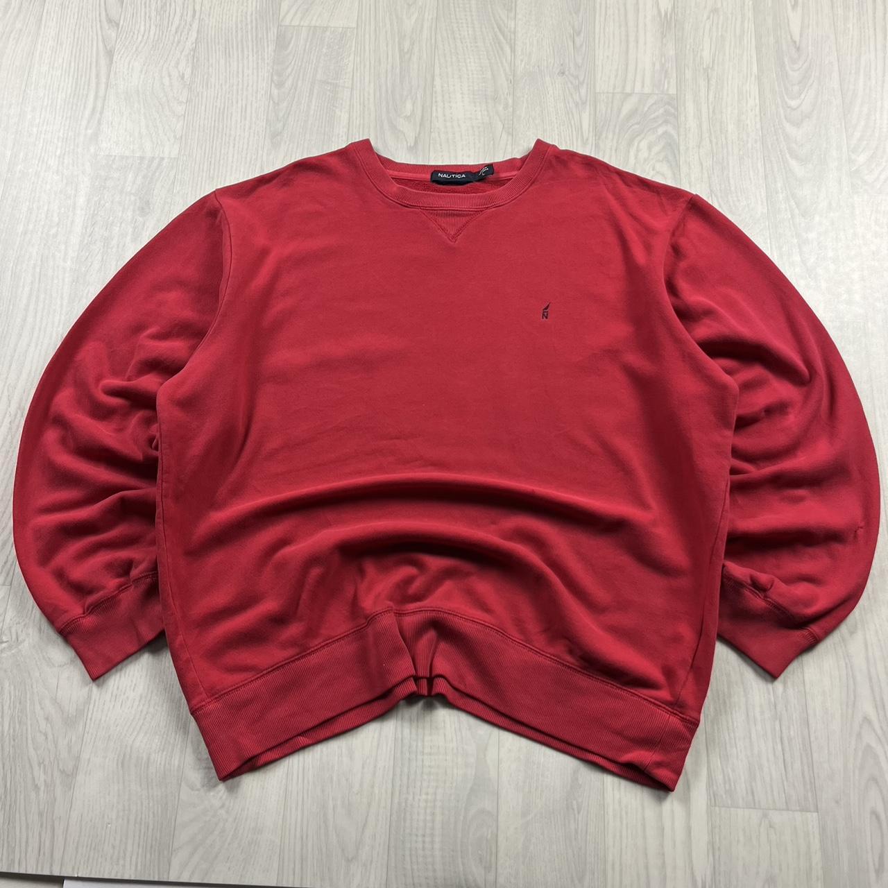 VINTAGE Y2K NAUTICA SMALL LOGO SWEATSHIRT RED