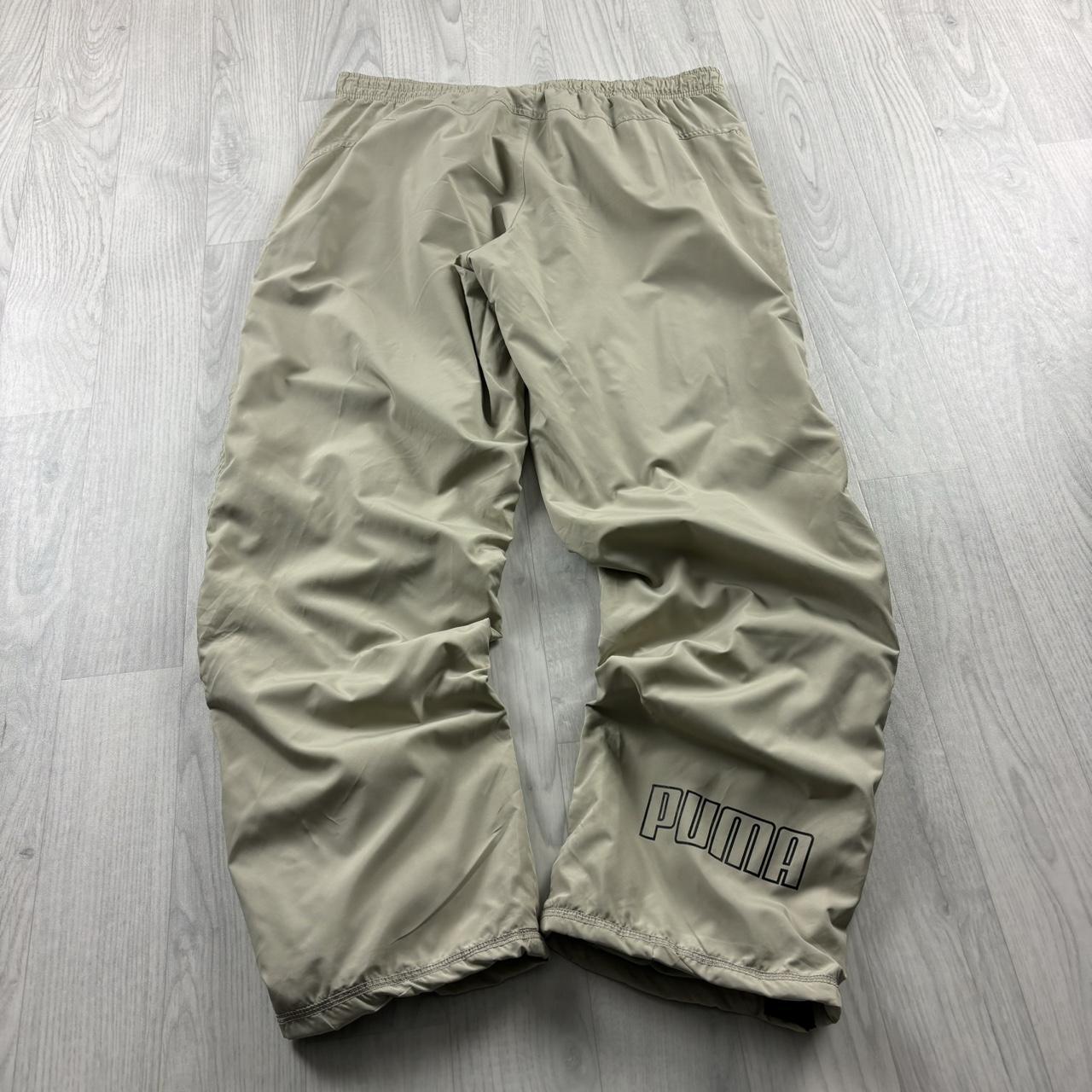 VINTAGE Y2K PUMA BAGGY TRACKSUIT BOTTOMS BEIGE