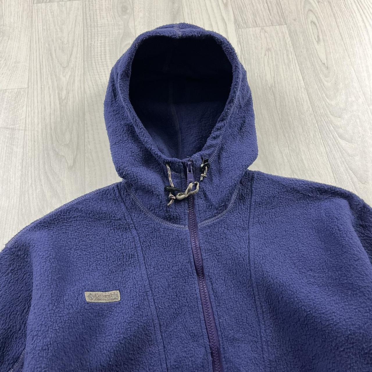 VINTAGE Y2K COLUMBIA ZIP UP SKI FLEECE HOODIE NAVY