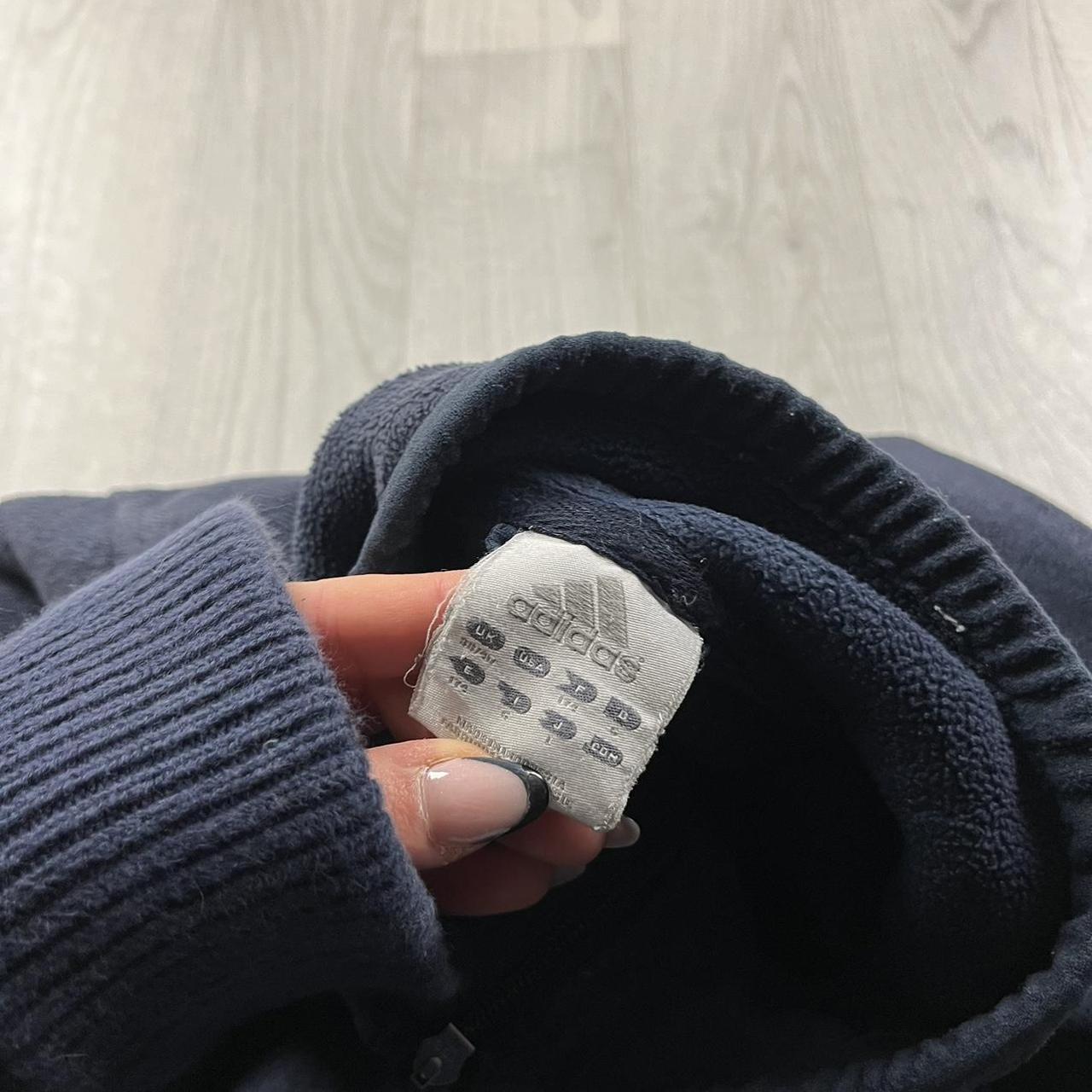 VINTAGE Y2K ADIDAS ZIP UP FLEECE NAVY