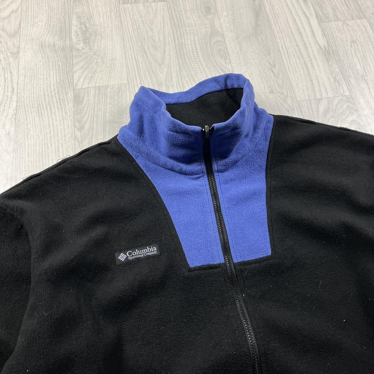 VINTAGE Y2K COLUMBIA ZIP UP TECHNICAL FLEECE BLACK