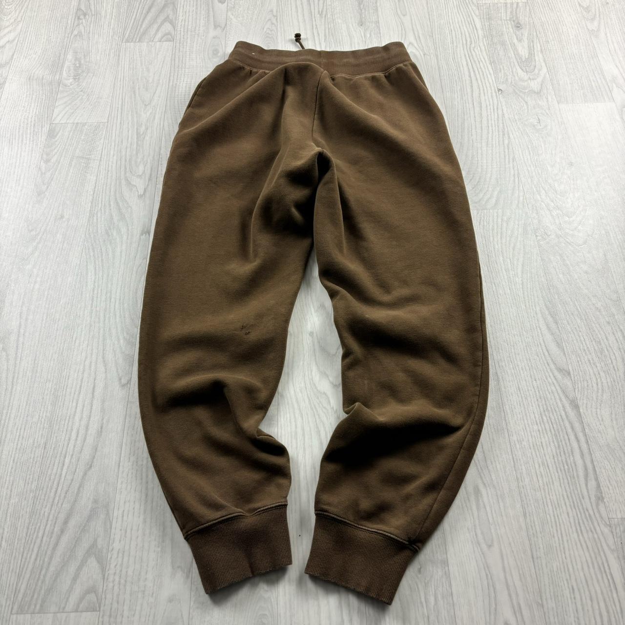 NIKE CUFFED COTTON SWEATPANTS BROWN