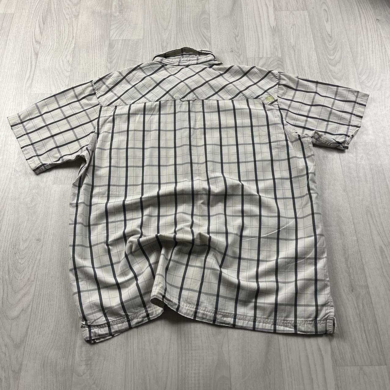 VINTAGE Y2K ANIMAL CHECKERED SHORT SLEEVE SHIRT WHITE