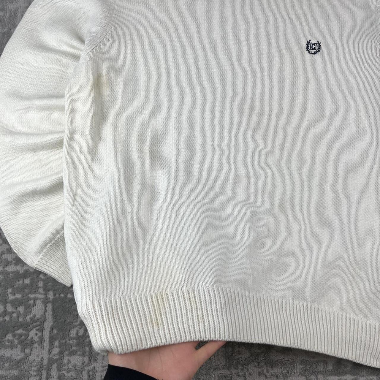 VINTAGE Y2K CHAPS CHUNKY ESSENTIAL KNITTED JUMPER WHITE