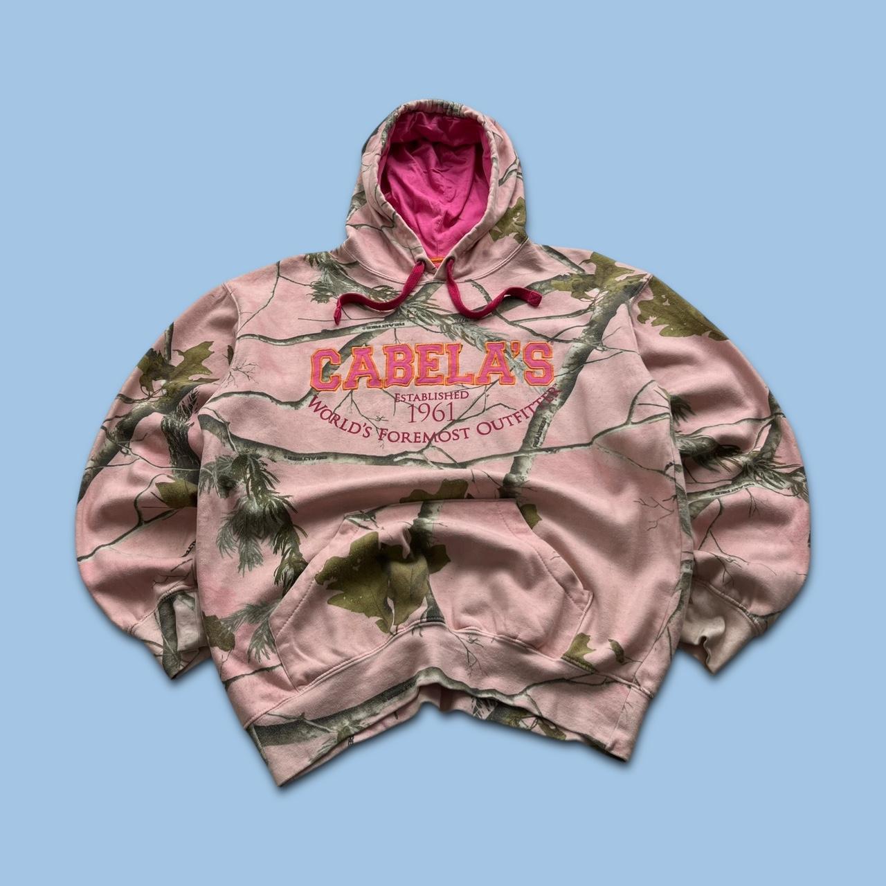 VINTAGE CABELAS REALTREE HOODIE CAMO PINK