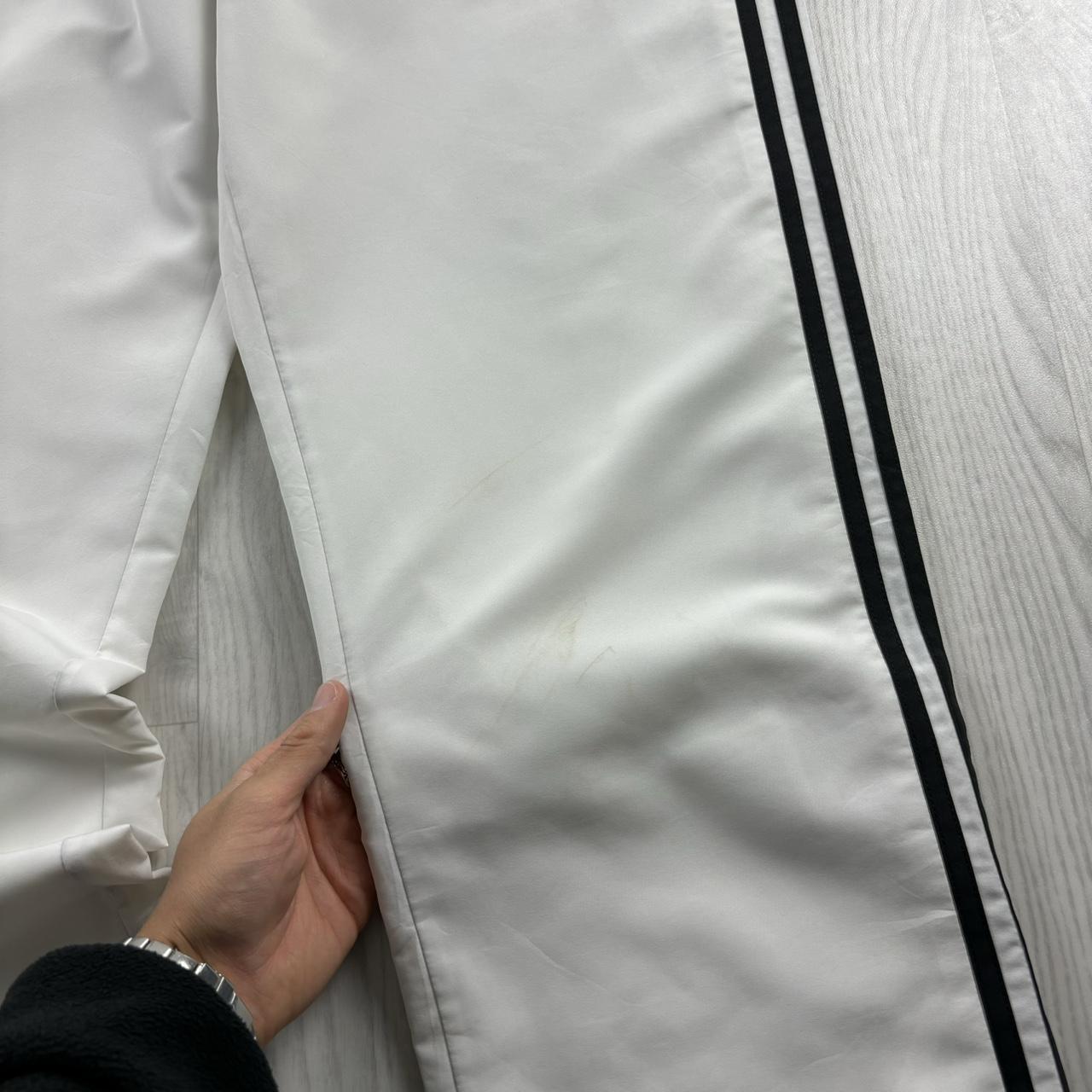 VINTAGE Y2K ADIDAS BAGGY TRACKSUIT BOTTOMS WHITE