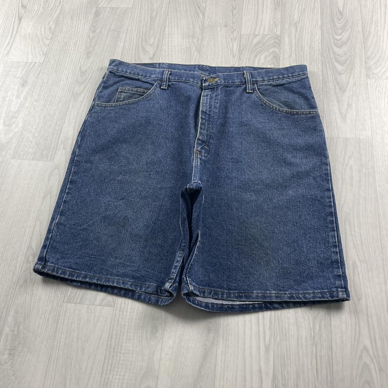 VINTAGE WRANGLER BAGGY LOOSE SKATER JORTS NAVY BLUE (38w)