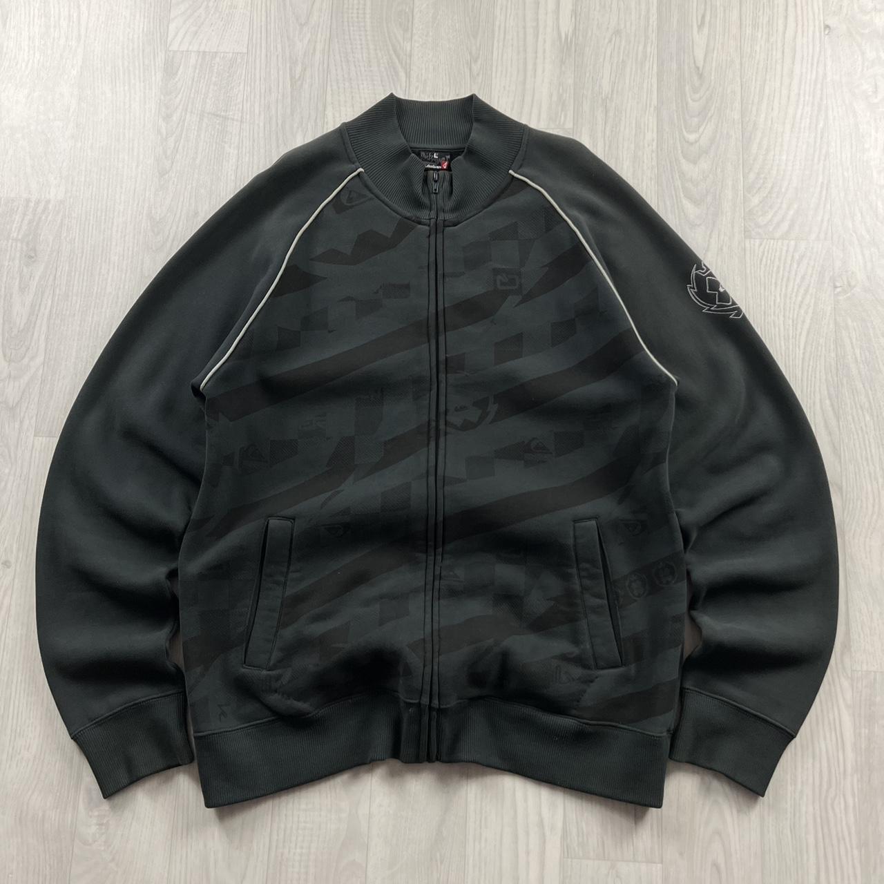 VINTAGE Y2K QUIKSILVER GRAPHIC ZIP SWEATSHIRT BLACK