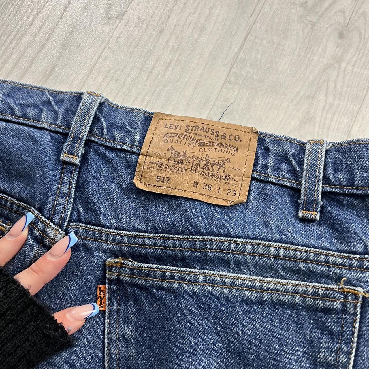 VINTAGE LEVIS ORANGE TABS STRAIGHT BOOTCUT JEANS BLUE