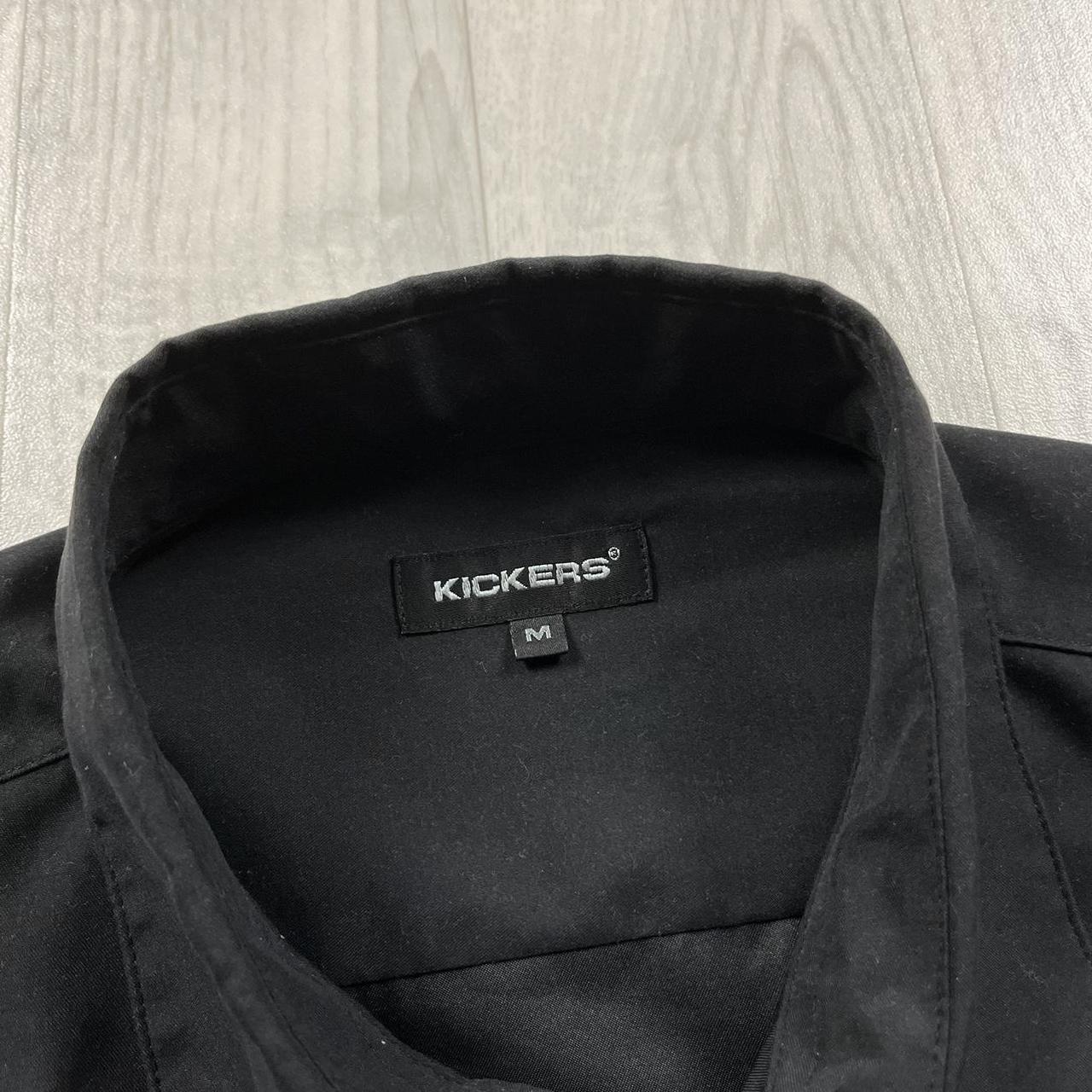 VINTAGE Y2K KICKERS SHORT SLEEVE SHIRT BLACK