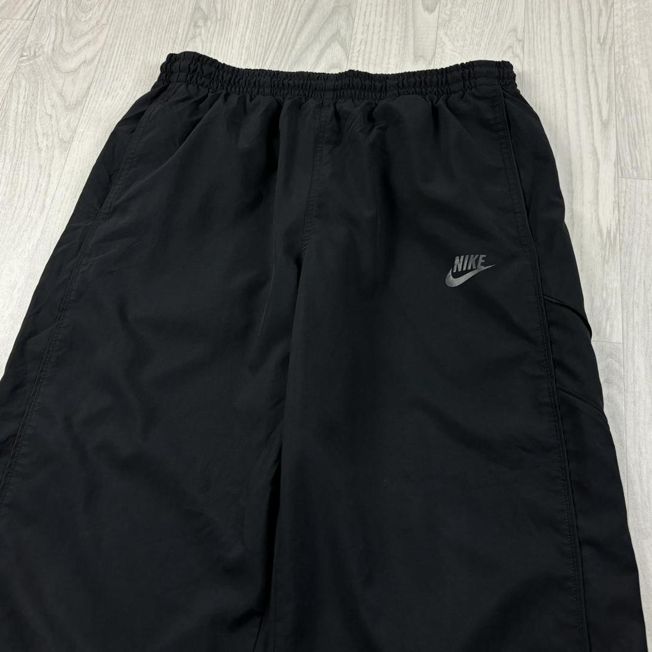 VINTAGE Y2K NIKE WIDE LEG BAGGY TRACKSUIT BOTTOMS BLACK