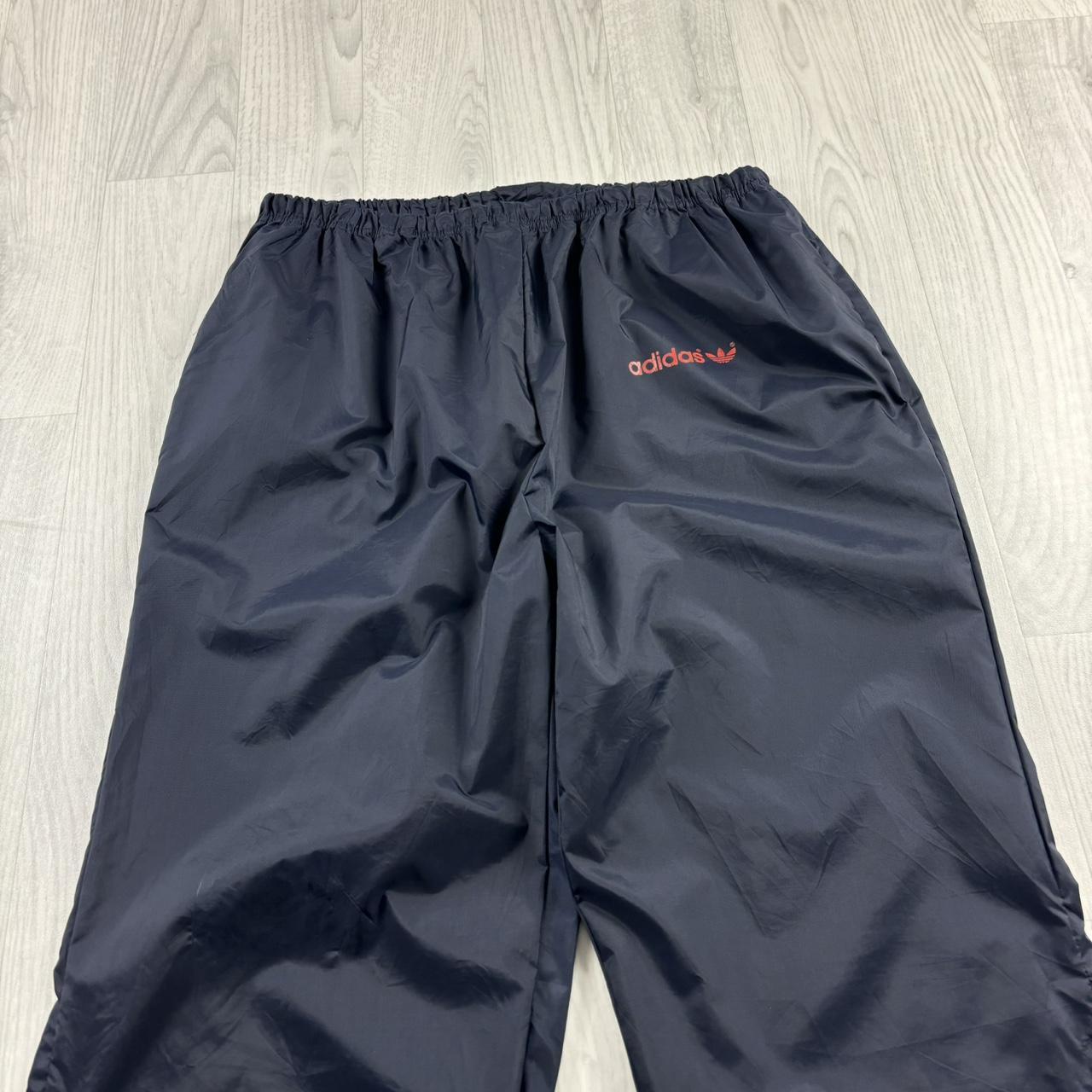 VINTAGE 90s ADIDAS BAGGY TRACKSUIT BOTTOMS NAVY