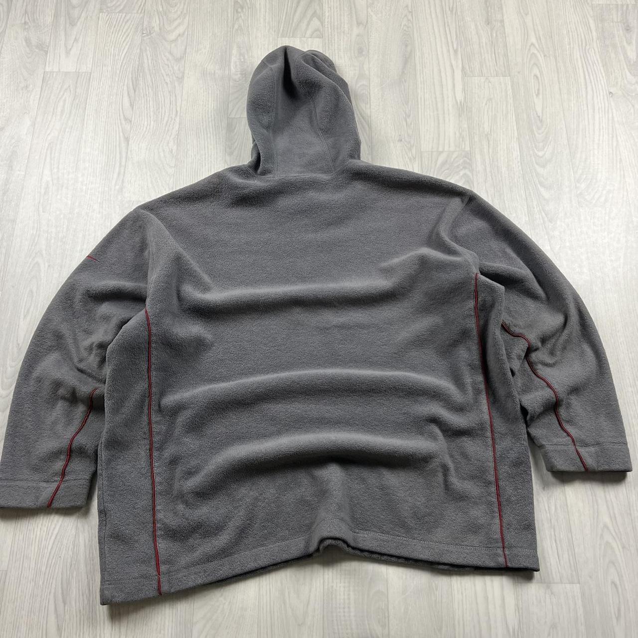VINTAGE Y2K NIKE SPELL OUT FLEECE HOODIE GREY