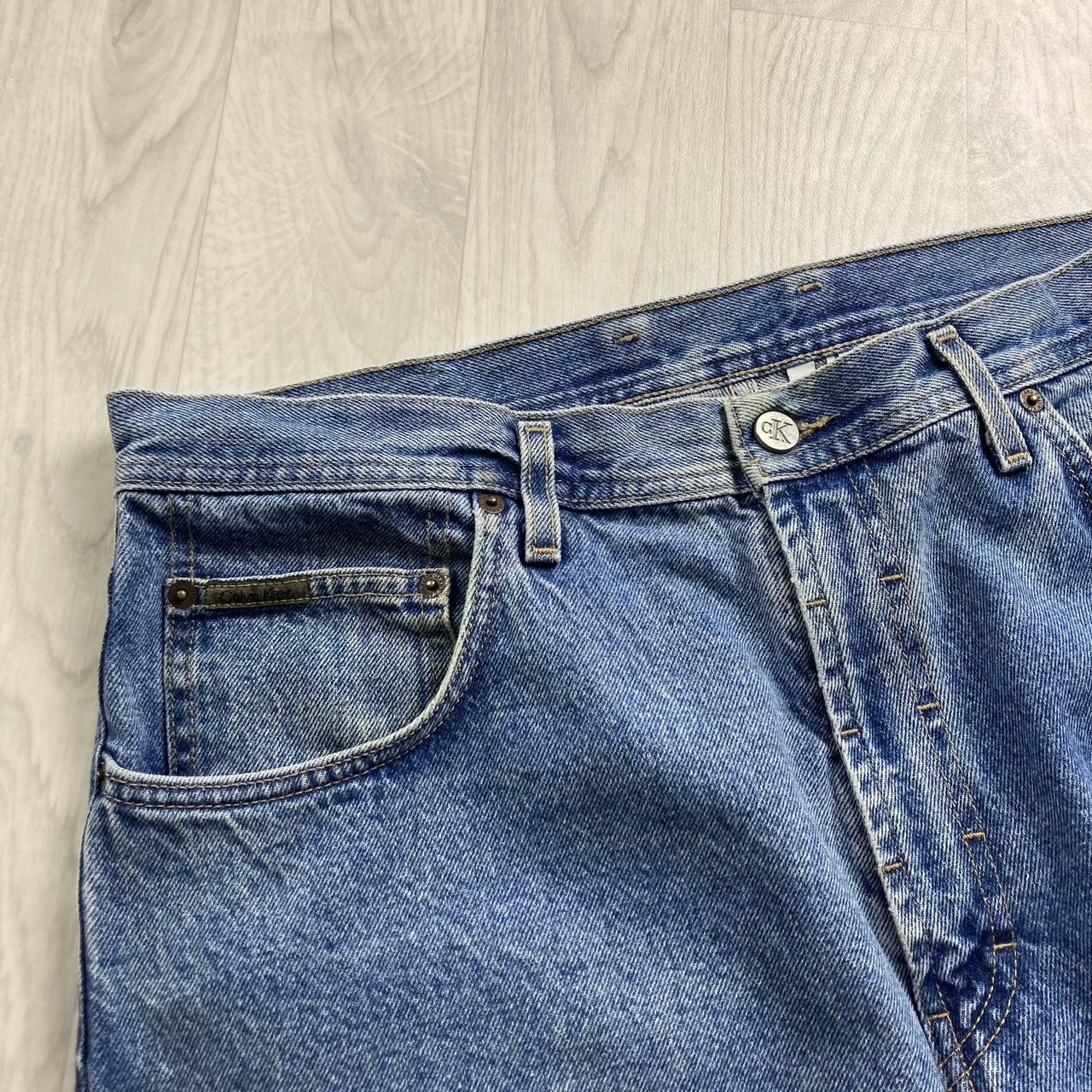 VINTAGE CALVIN KLEIN BAGGY LOOSE SKATER HIP HOP JORTS BLUE (34w)