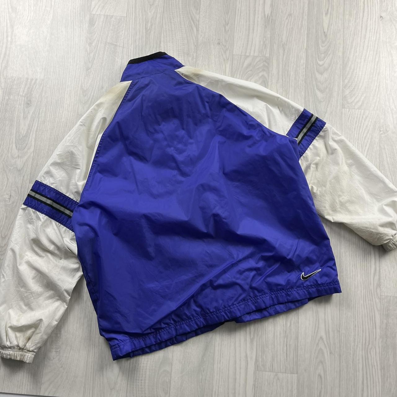 VINTAGE NIKE LIGHTWEIGHT WIND BREAKER JACKET PURPLE WHITE