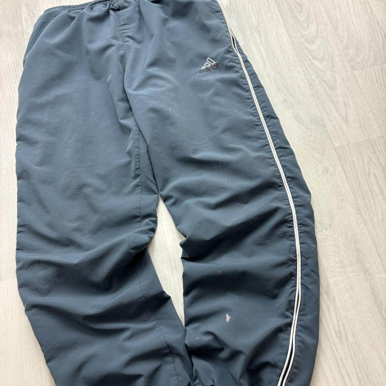 VINTAGE Y2K ADIDAS BAGGY TRACKSUIT BOTTOMS BLUE TEAL