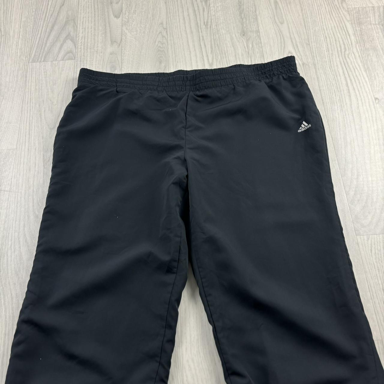 VINTAGE Y2K ADIDAS LOW RISE BAGGY TRACKSUIT BOTTOMS NAVY