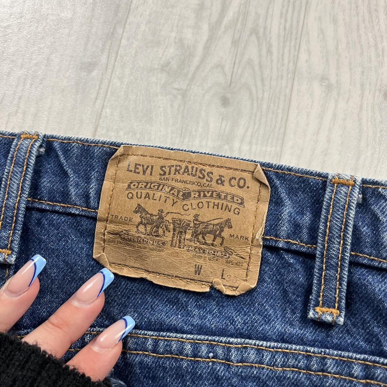 VINTAGE LEVIS ORANGE TAB STRAIGHT LEG JEANS BLUE