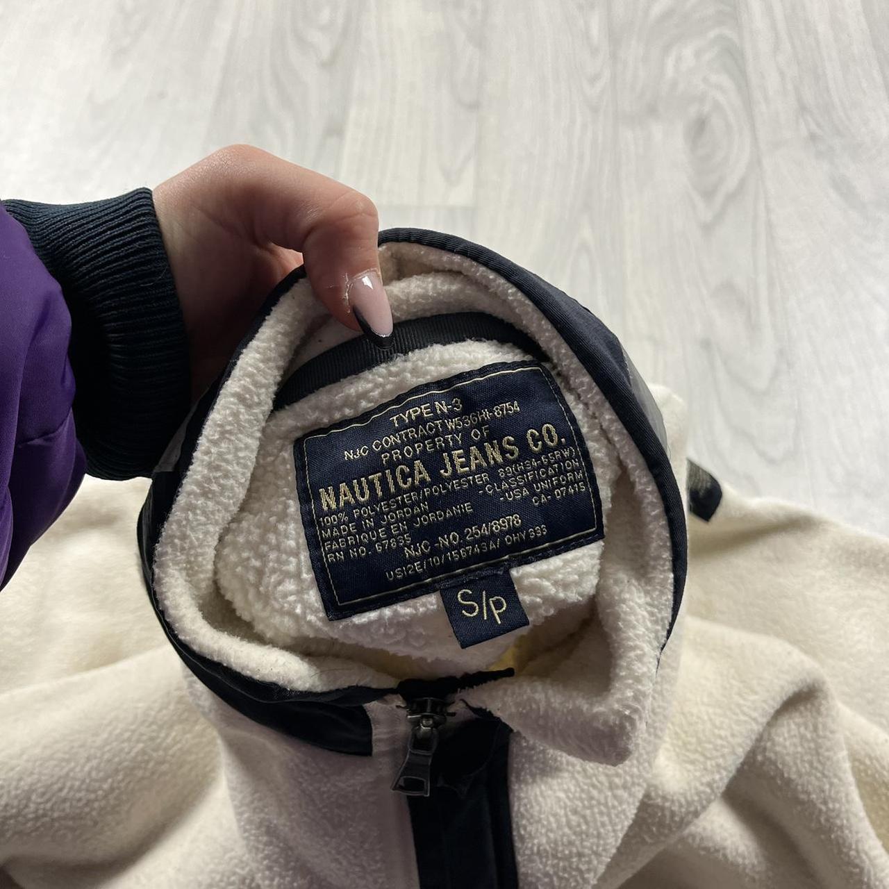 VINTAGE Y2K NAUTICA QUARTER ZIP FLEECE SWEATSHIRT CREAM