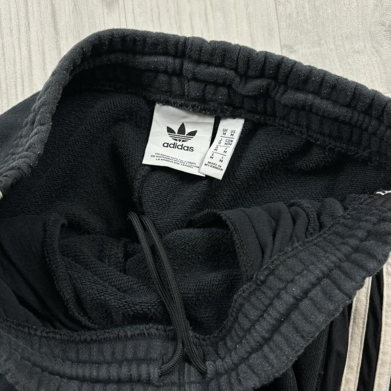 ADIDAS CUFFED COTTON SWEATPANTS BLACK