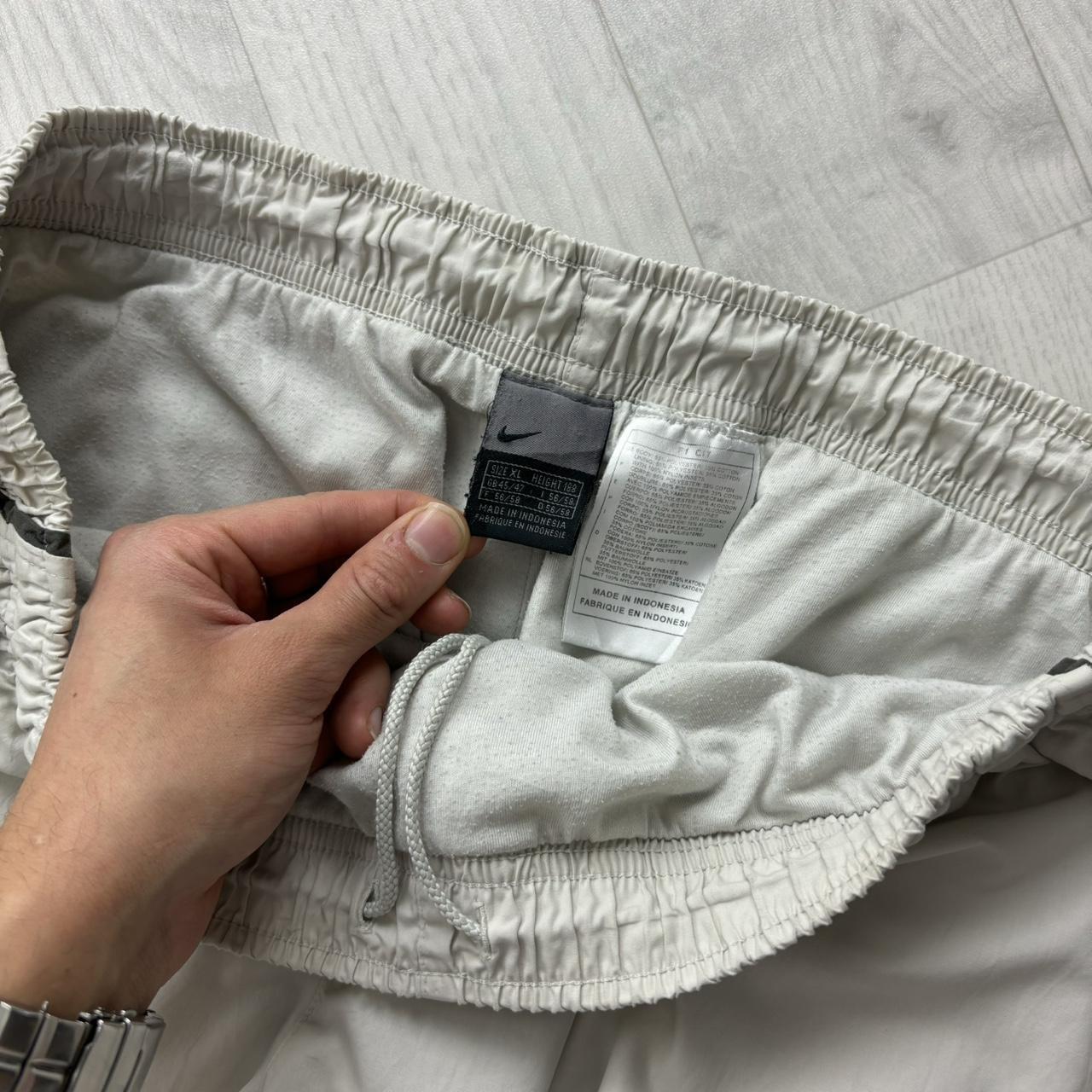 VINTAGE RARE Y2K NIKE BAGGY TRACKSUIT BOTTOMS CREAM