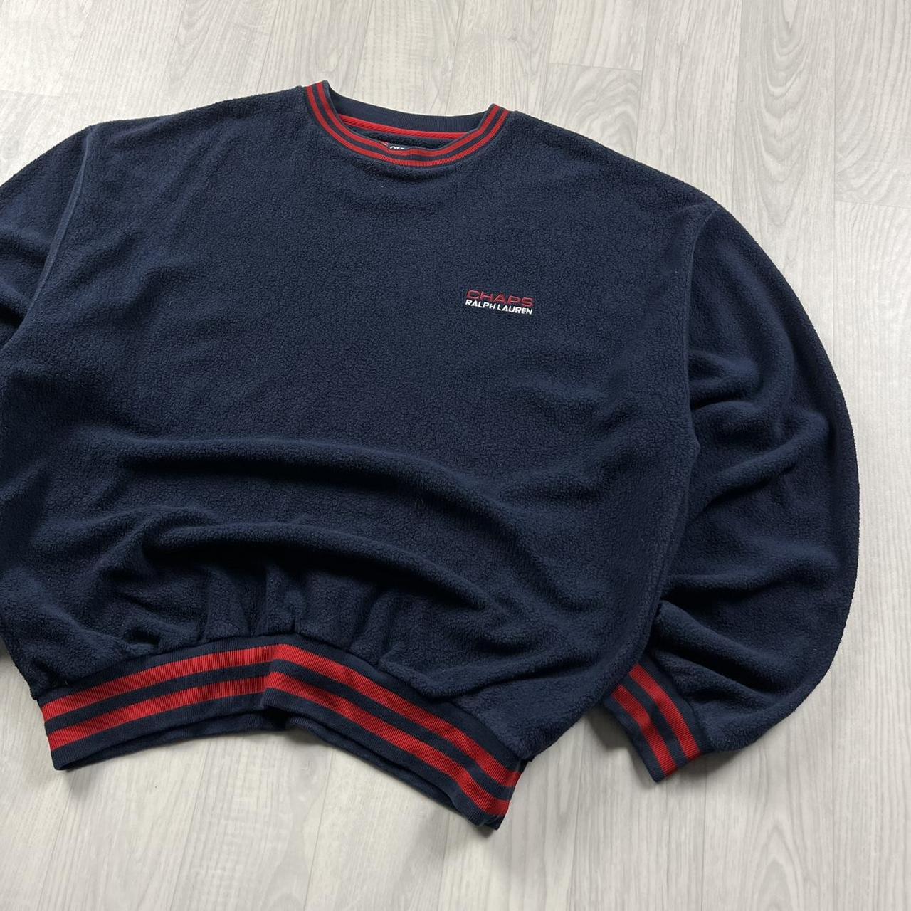 VINTAGE Y2K CHAPS FLEECE SWEATSHIRT NAVY