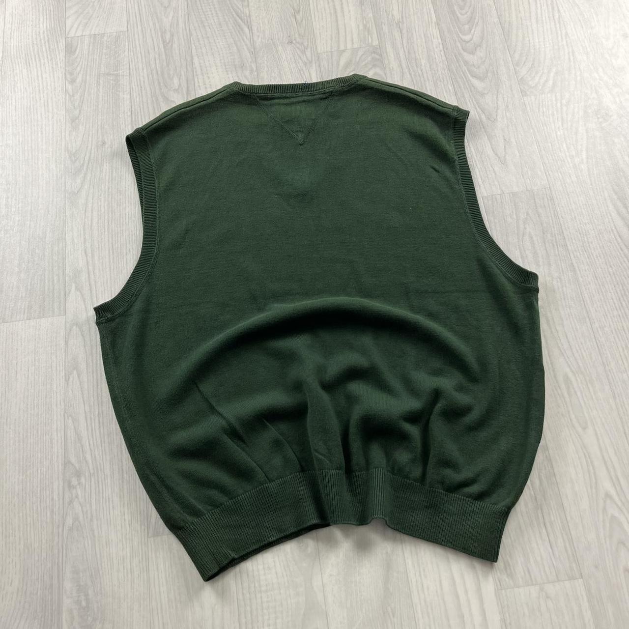VINTAGE Y2K TOMMY HILFIGER CHUNKY SWEATER VEST GREEN