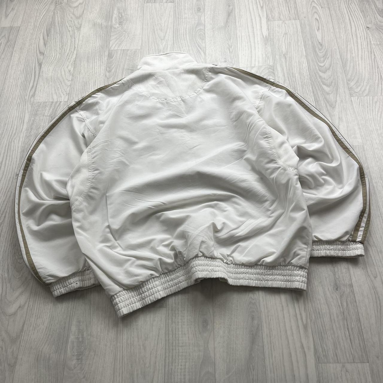 VINTAGE 90s ADIDAS BOXY WINDBREAKER TRACKSUIT JACKET WHITE