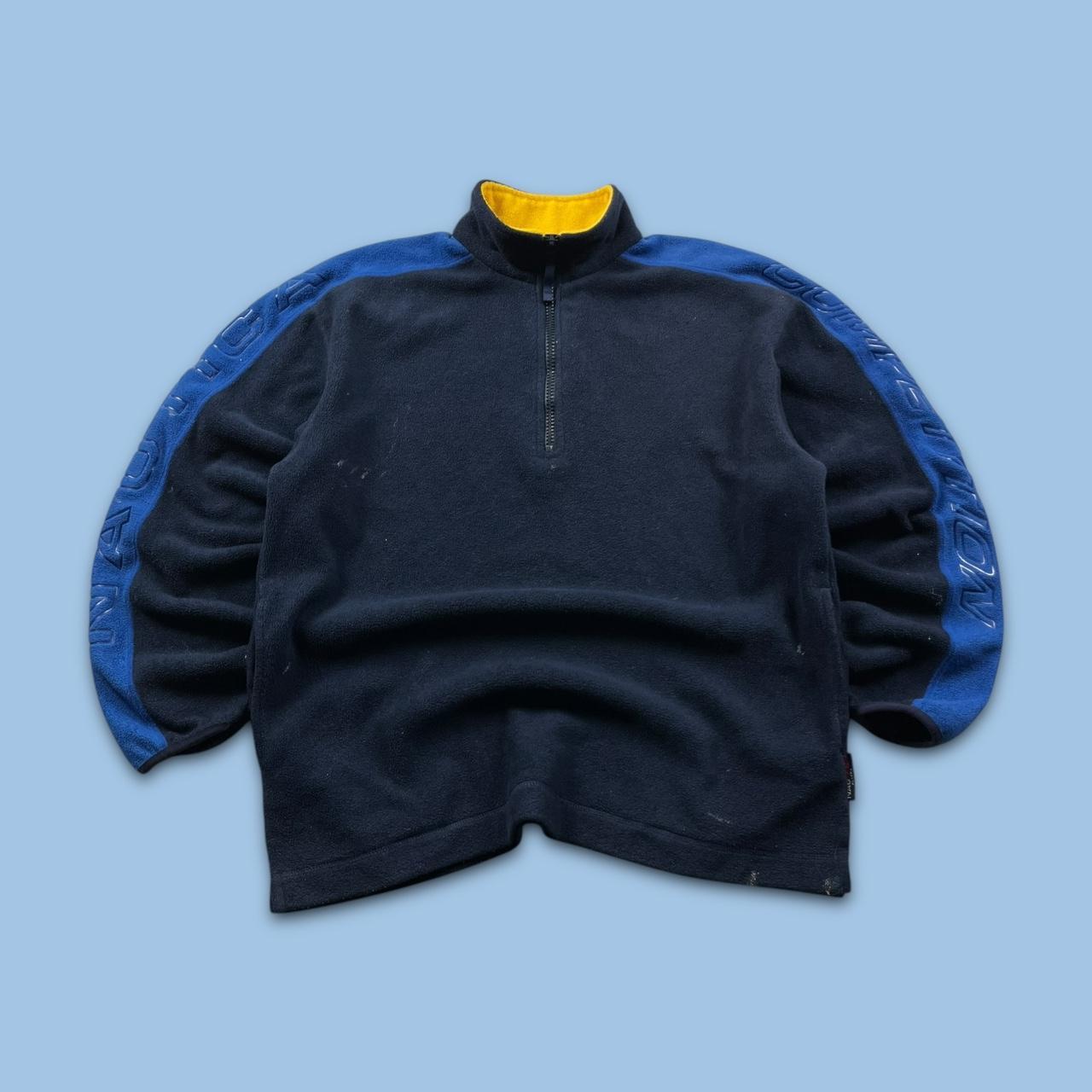 VINTAGE Y2K NAUTICA QUARTER ZIP FLEECE SWEATSHIRT NAVY