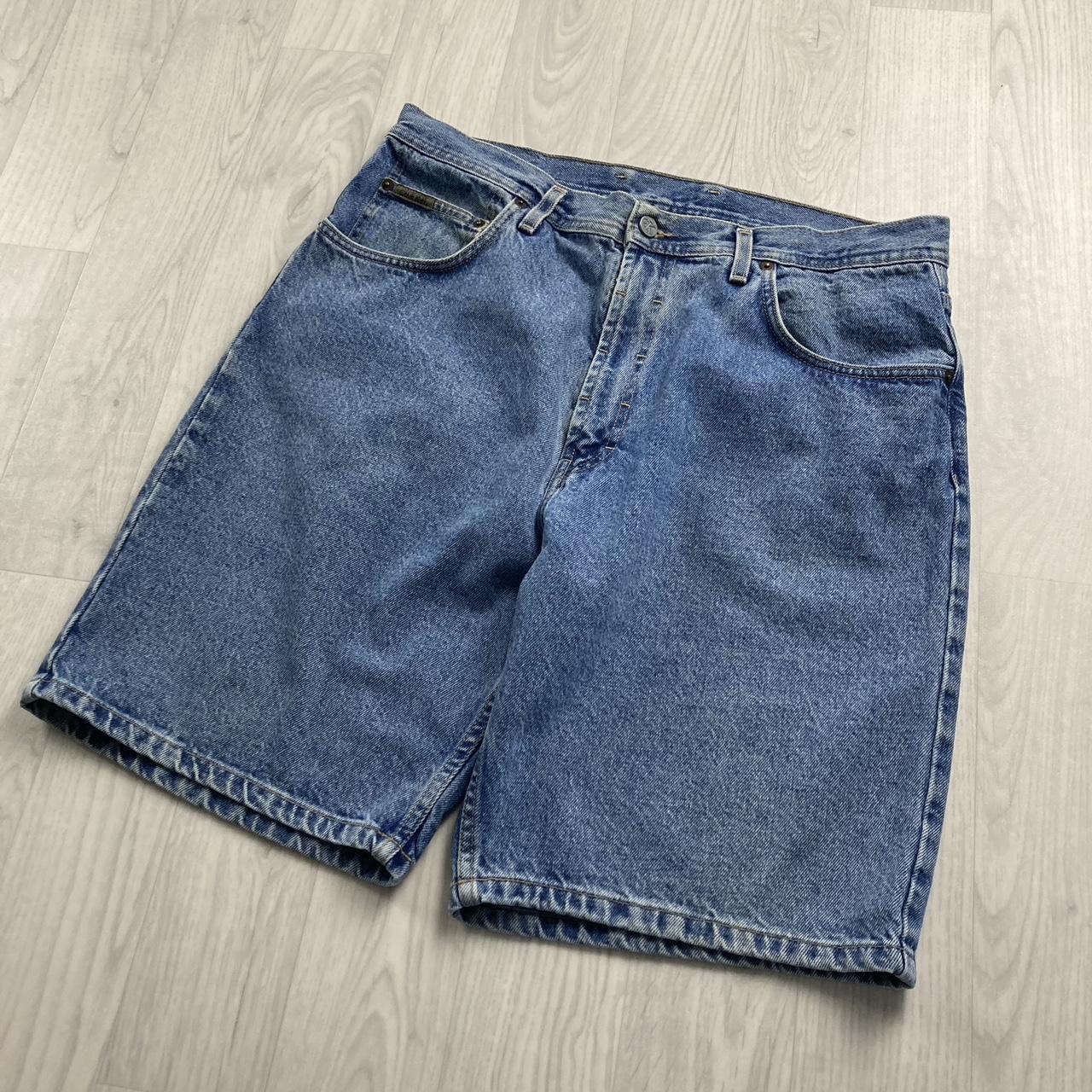 VINTAGE CALVIN KLEIN BAGGY LOOSE SKATER HIP HOP JORTS BLUE (34w)
