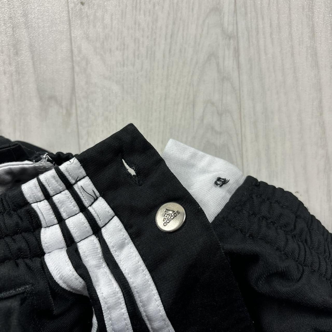 VINTAGE Y2K ADIDAS POPPER BAGGY TRACKSUIT BOTTOMS BLACK