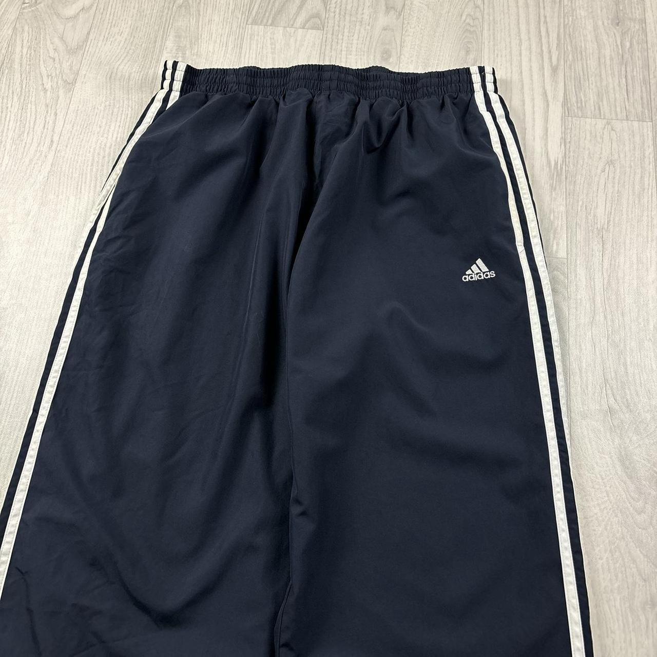 VINTAGE Y2K ADIDAS BAGGY TRACKSUIT BOTTOMS NAVY