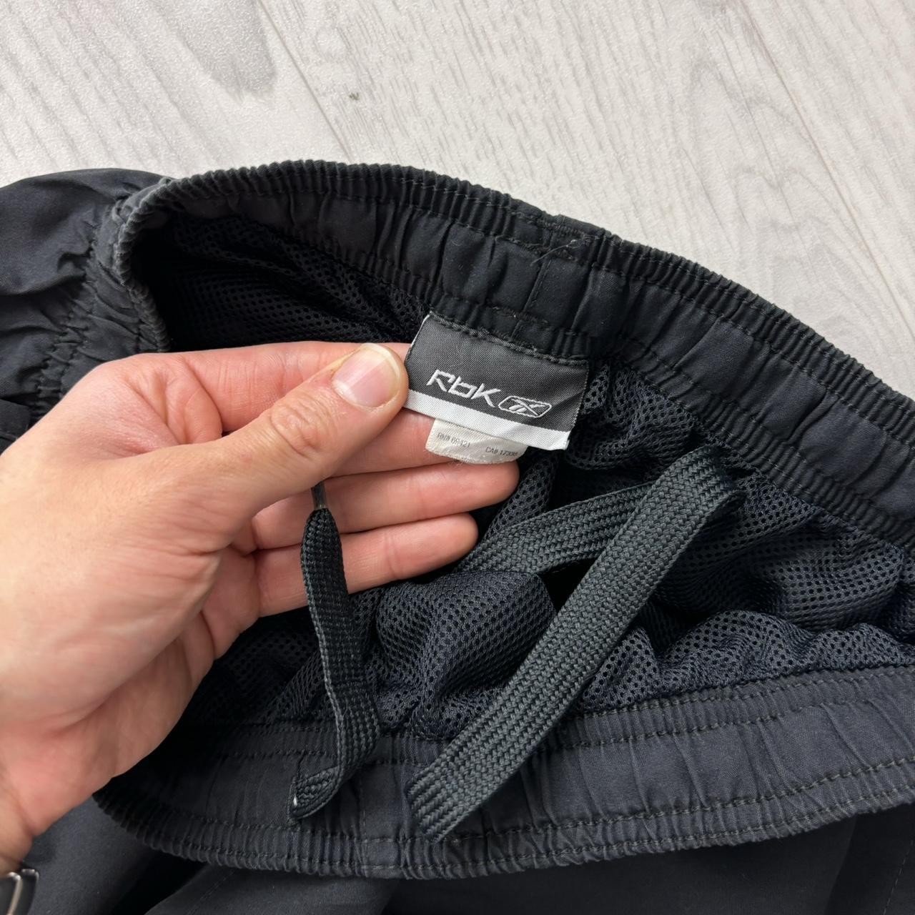 VINTAGE Y2K REEBOK BAGGY TRACKSUIT BOTTOMS BLACK