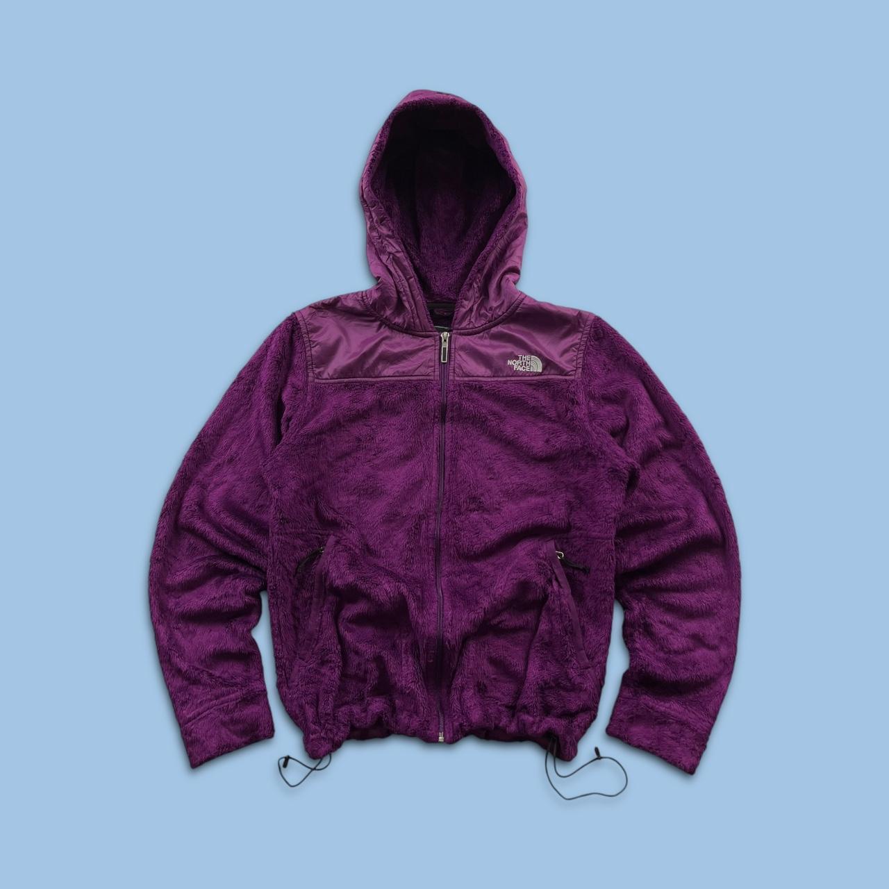 VINTAGE Y2K THE NORTH FACE ZIP FLEECE HOODIE PURPLE (S)