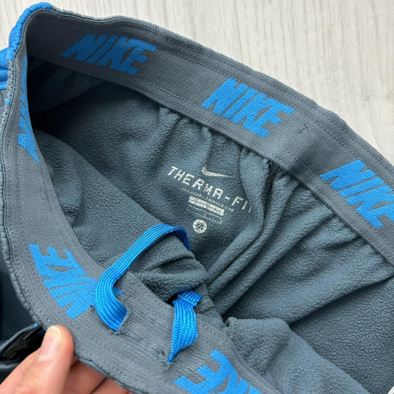VINTAGE Y2K NIKE BAGGY TRACKSUIT BOTTOMS GREY / BLUE