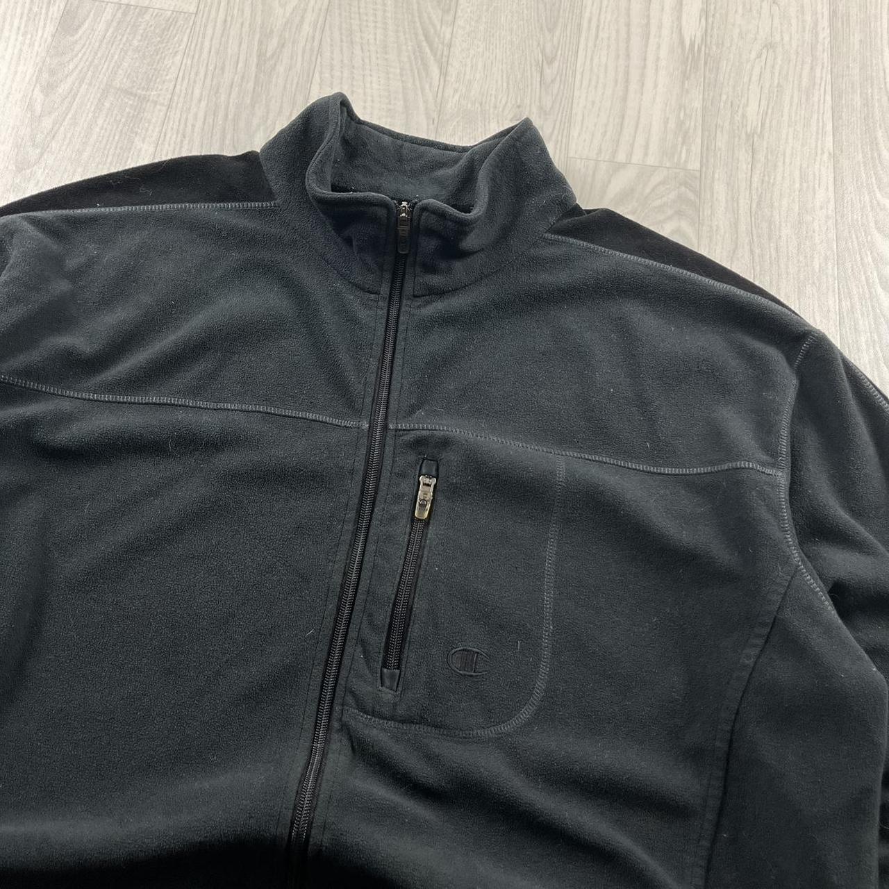 VINTAGE Y2K CHAMPION ZIP UP FLEECE GREY