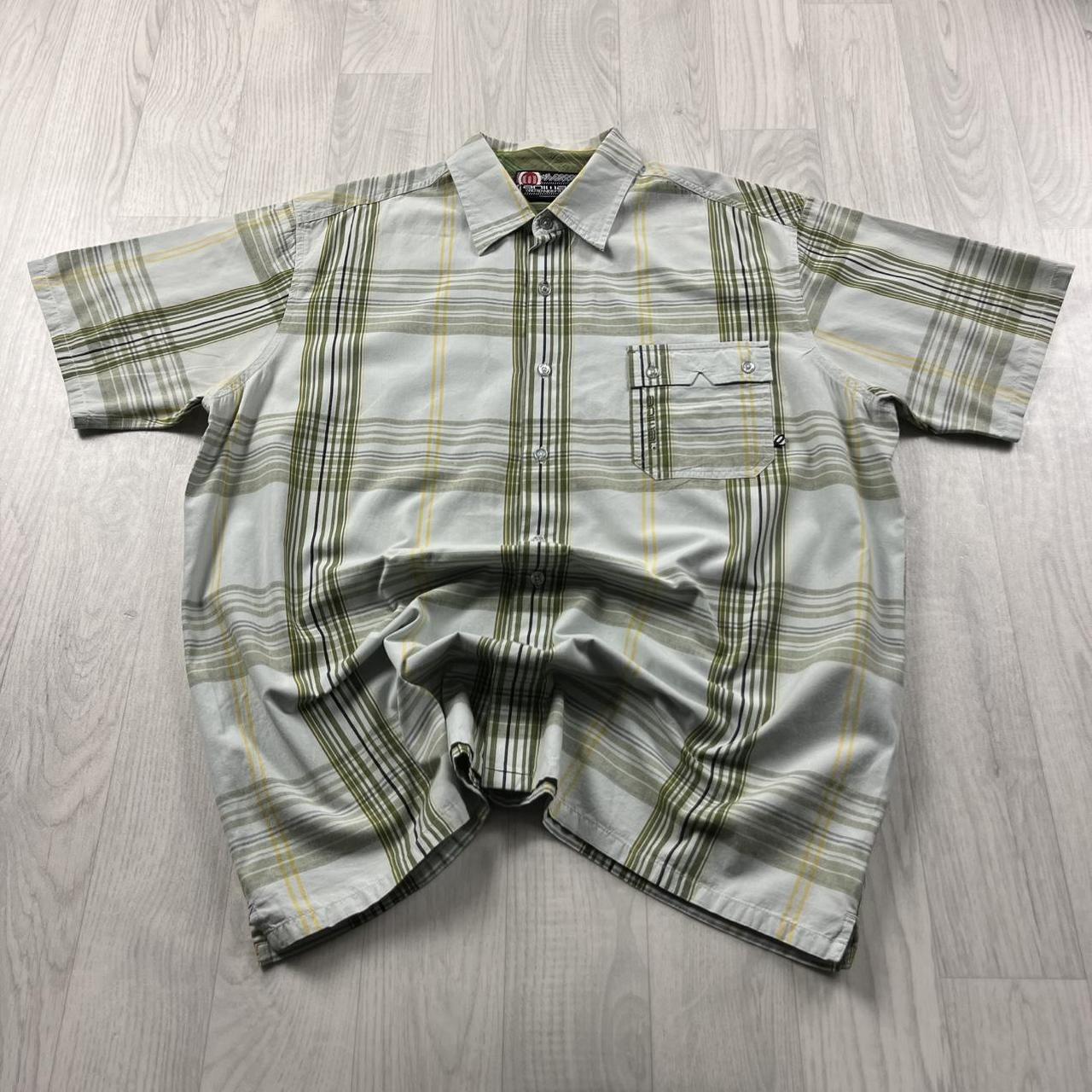 VINTAGE Y2K ANIMAL CHECKERED SHORT SLEEVE SHIRT MULTI